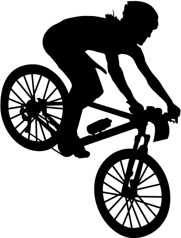 Cyklistický plagát silueta horského bicykla - Tenstickers