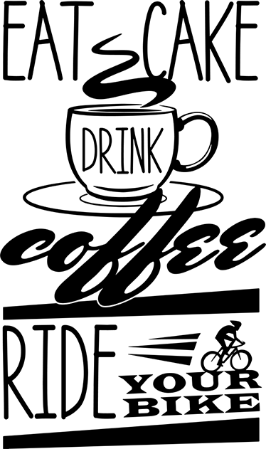 Cyklistický plagát kávový dekor a cyklistika - Tenstickers