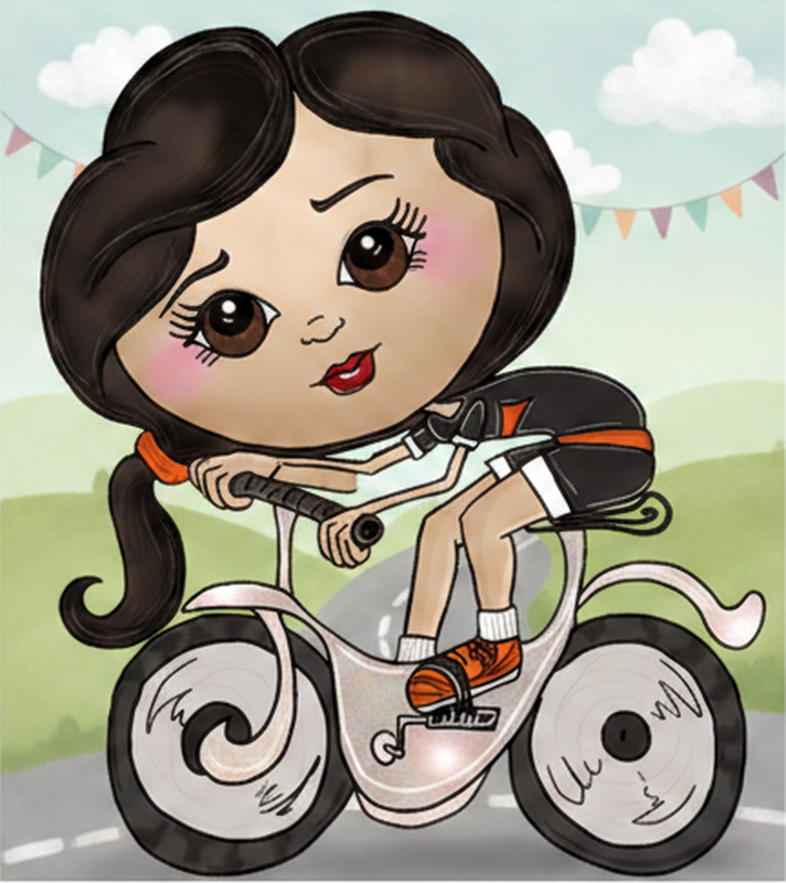 Cyklistický plagát detská ilustrácia cyklistu - Tenstickers