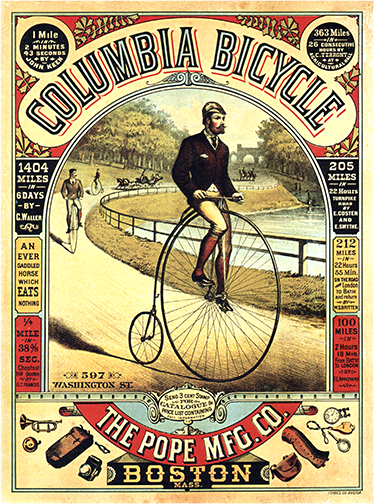 Cyklistický plagát vintage reklama bicyklov - Tenstickers