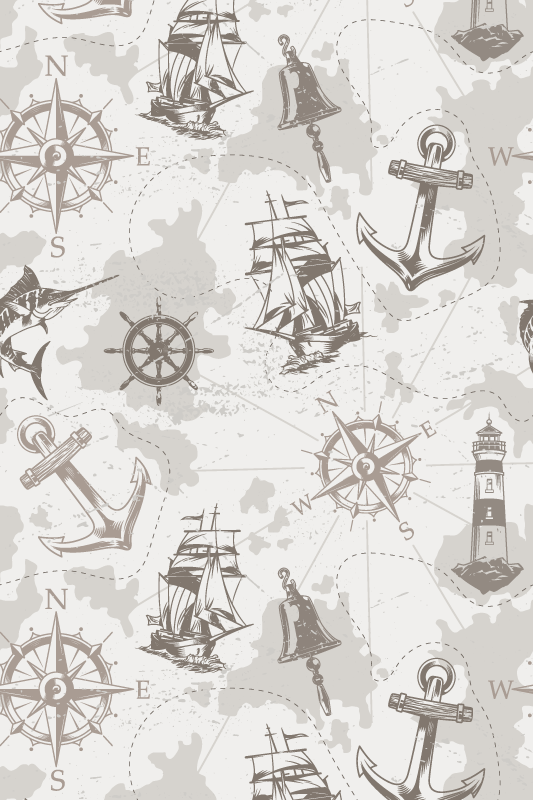 Plagát s mapou sveta v retro štýle - Tenstickers