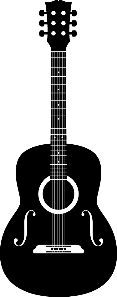 Hudobné plagáty dekoratívna akustická gitara - Tenstickers