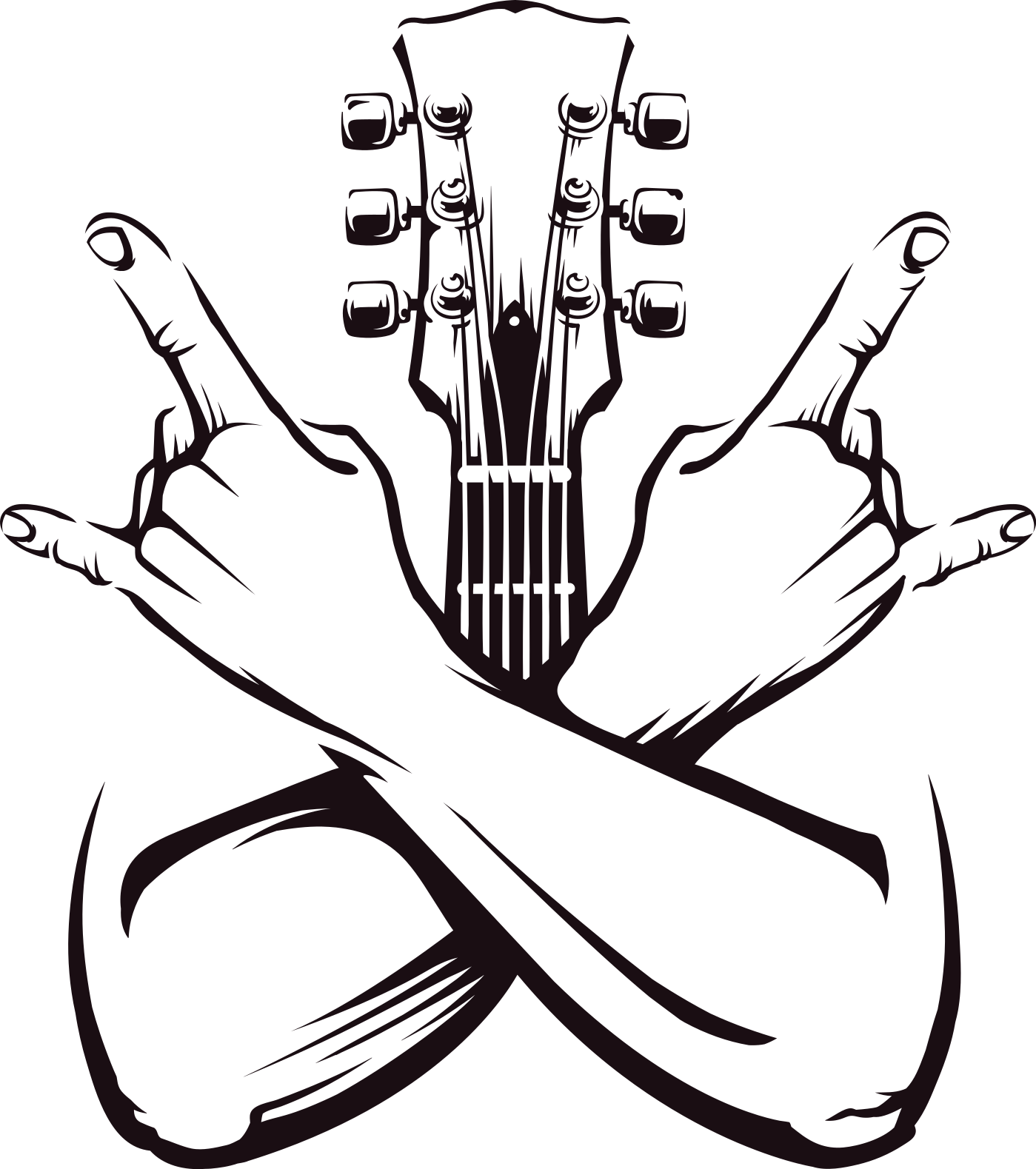 Hudobné plagáty s prekríženými rukami rock - Tenstickers