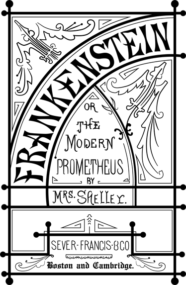 Historický plagát dekoratívne vinylové dielo frankenstein - Tenstickers