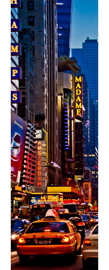 Plagát krajiny dekoratívne vinylové nalepky times square - Tenstickers