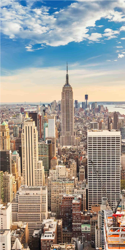 Plagát krajiny vinyl na dvere mrakodrapu new york - Tenstickers