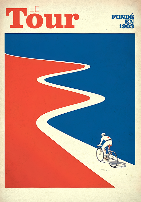 Cyklistický plagát vintage tour - Tenstickers