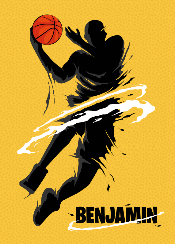 Basketbalový plagát s motívom basketball - Tenstickers