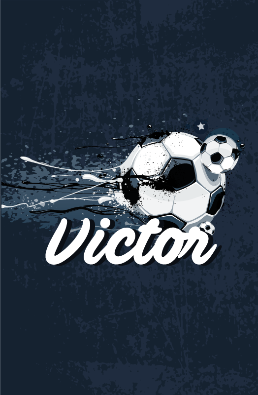 Futbalový plagát originálny dizajn s menom - Tenstickers
