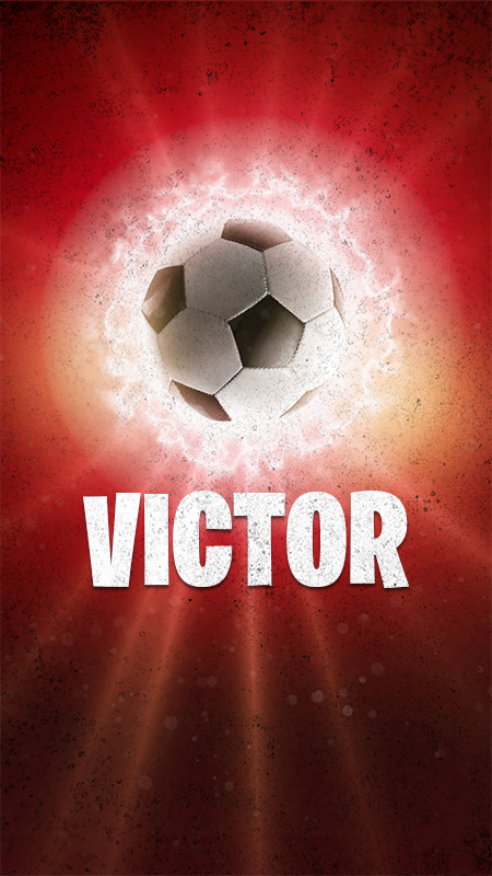 Futbalový plagát s menom ohnivej lopty - Tenstickers