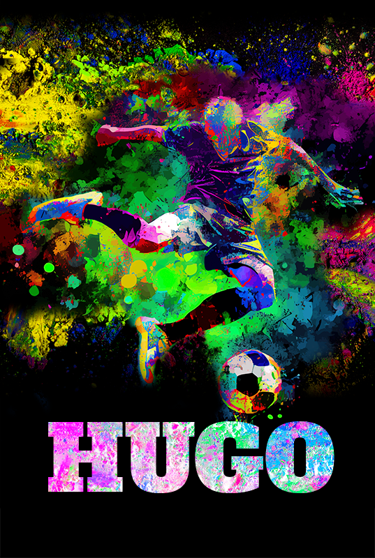 Futbalový plagát farebný dizajn - Tenstickers