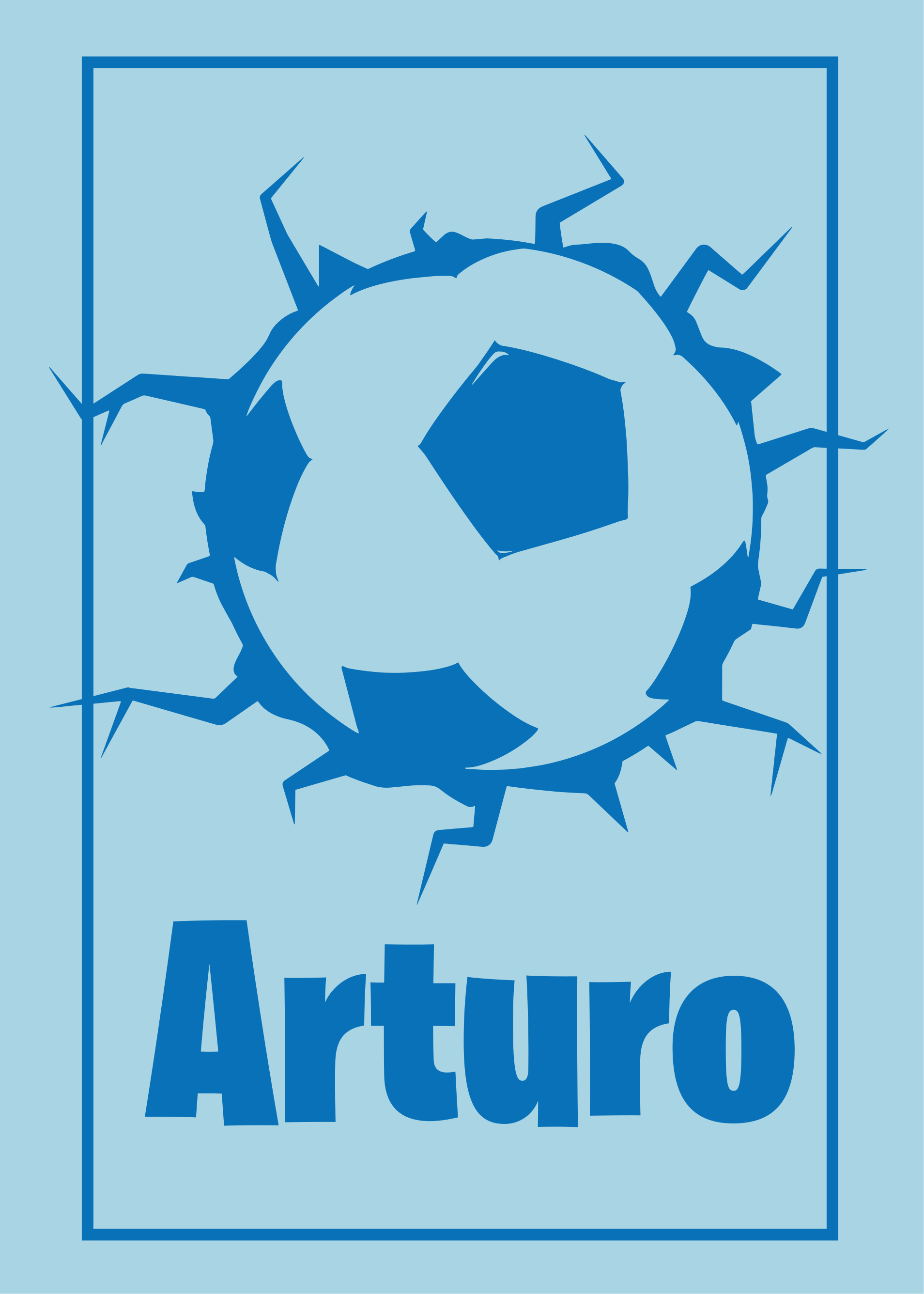 Futbalový plagát rozbíjajúci múr - Tenstickers