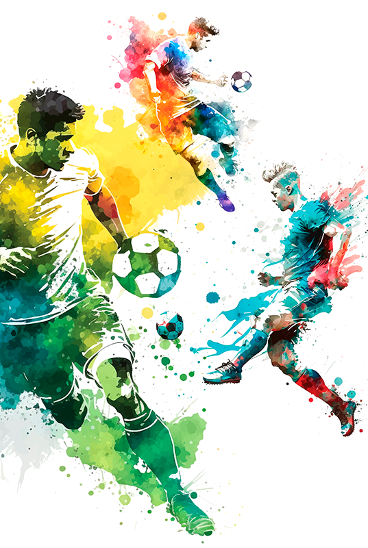 Futbalový plagát šport v akcii - Tenstickers