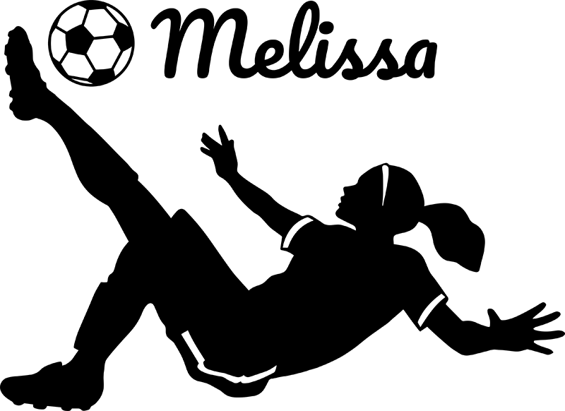 Futbalový plagát prispôsobiteľná žena futbalistka - Tenstickers