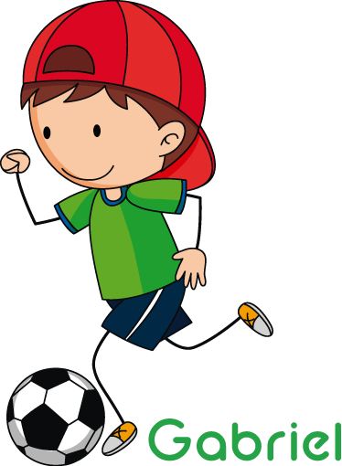 Futbalový plagát s personalizovaným balónom pre deti - Tenstickers
