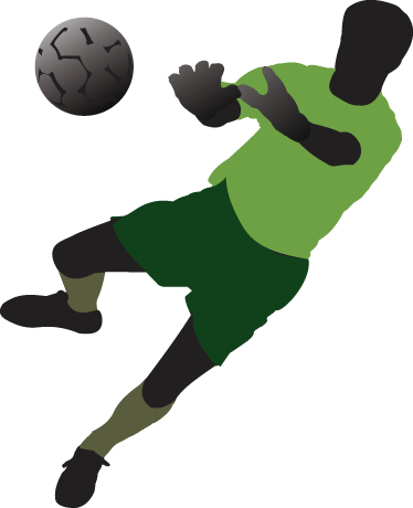 Futbalový plagát s natiahnutým brankárom na vinylu - Tenstickers