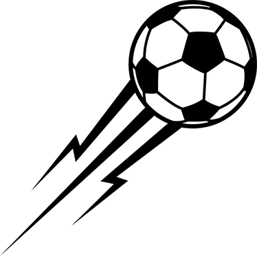 Futbalový plagát dekoratívna lopta ako blesk - Tenstickers