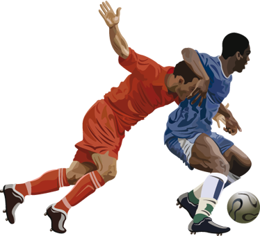 Futbalový plagát dekoratívne vinylové postavy hráčov - Tenstickers