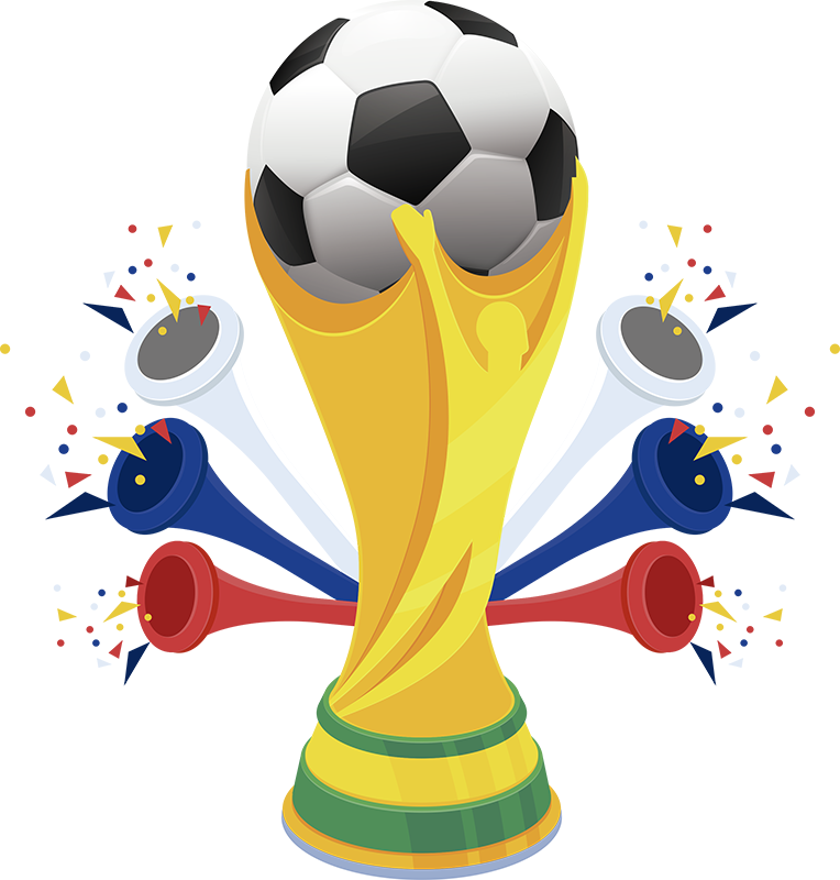 Futbalový plagát vinylový svetový pohár loptu - Tenstickers