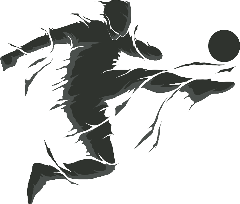 Futbalový plagát s nálepkou hráča futbalu - Tenstickers