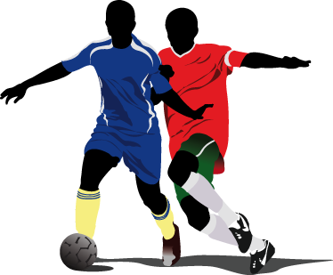 Futbalový plagát mladí hráči v akcii - Tenstickers