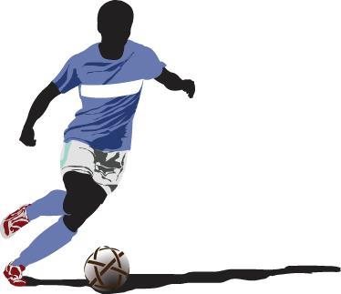 Futbalový plagát dekoratívny hráč futbalu - Tenstickers