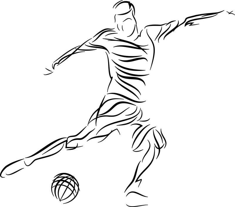Futbalový plagát abstraktný futbalista - Tenstickers