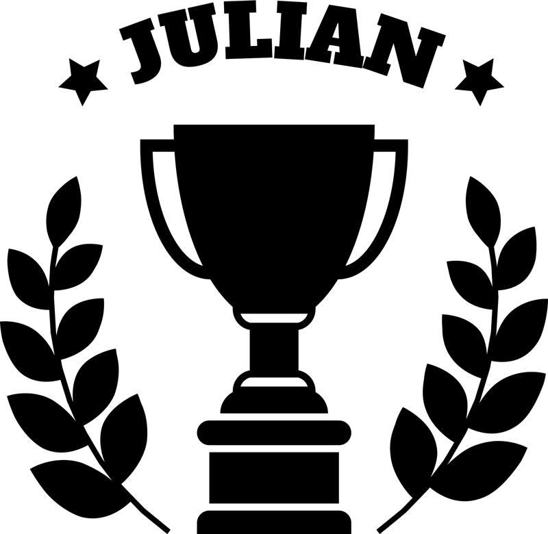 Futbalový plagát s menom na trofeji - Tenstickers
