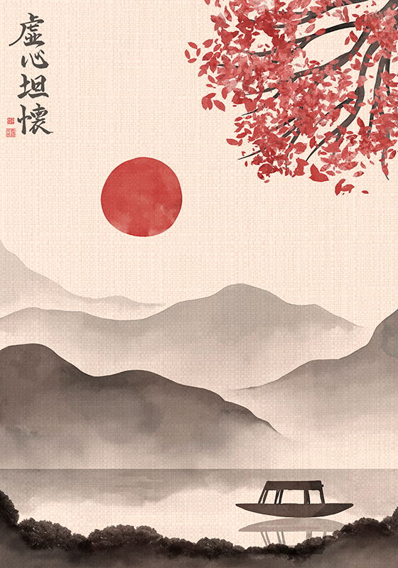 Zenový plagát v japonsko-skandinávskom štýle - Tenstickers