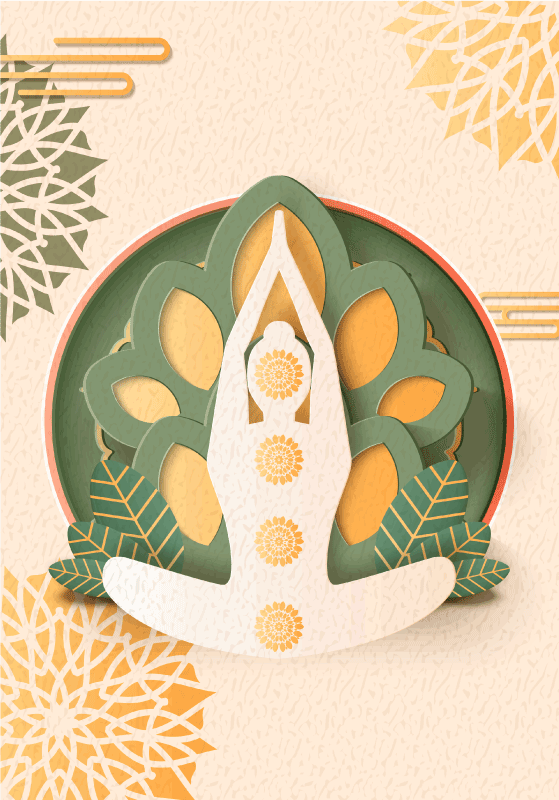 Zenový plagát namaste joga - Tenstickers