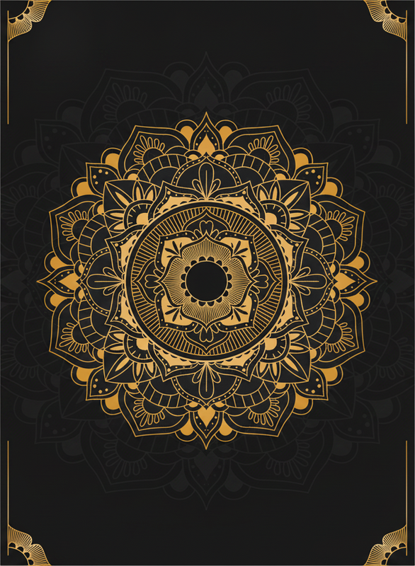 Zenový plagát čierna mandala - Tenstickers