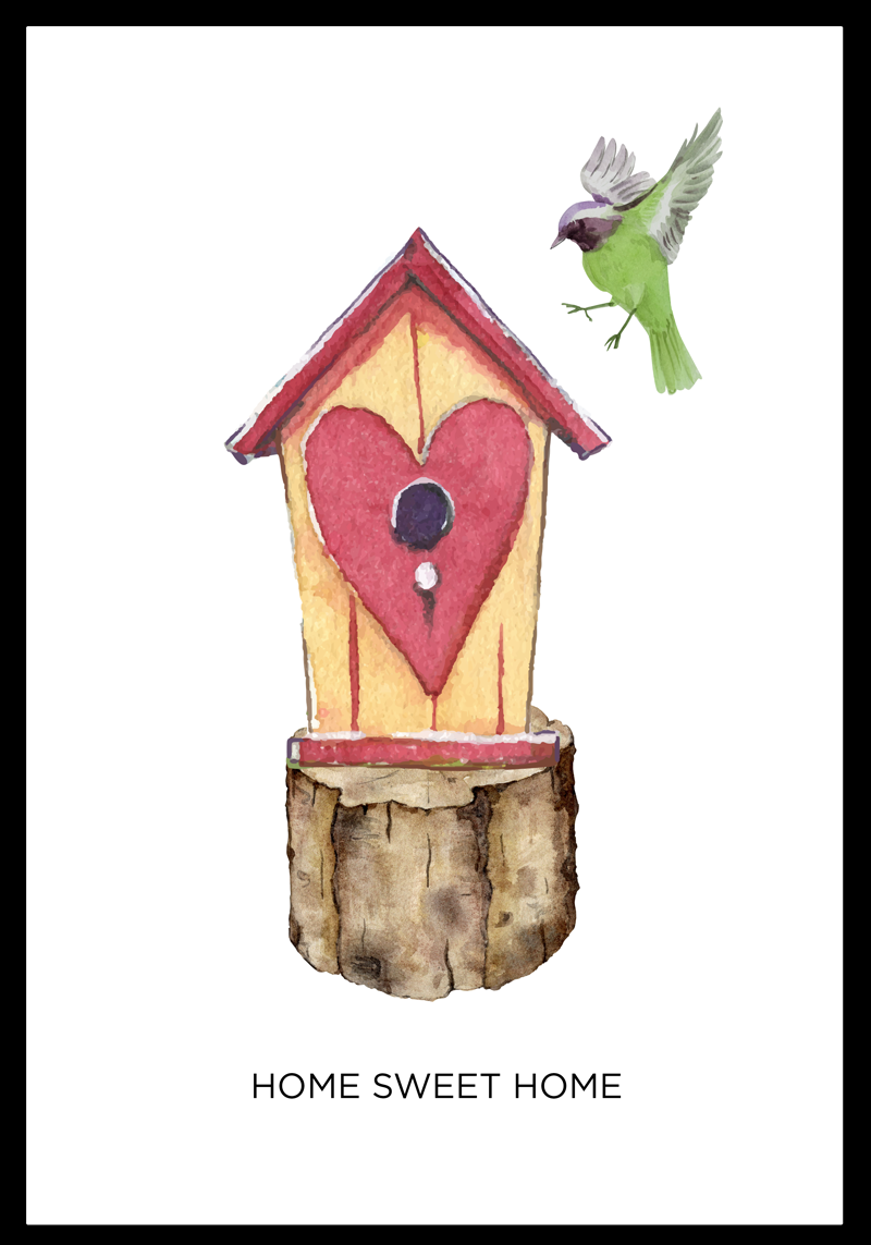 plagát na izbu domov, sladký domov - Tenstickers