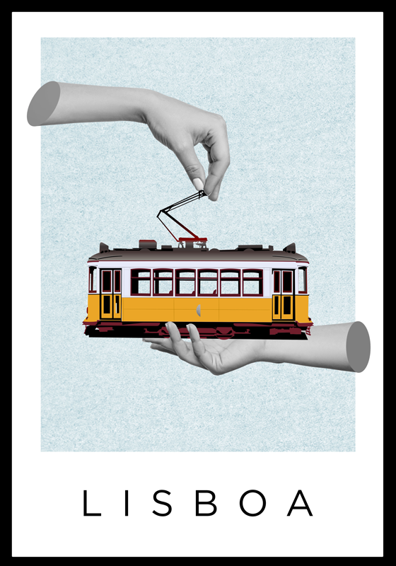 plagát na izbu lisabonská koláž - Tenstickers