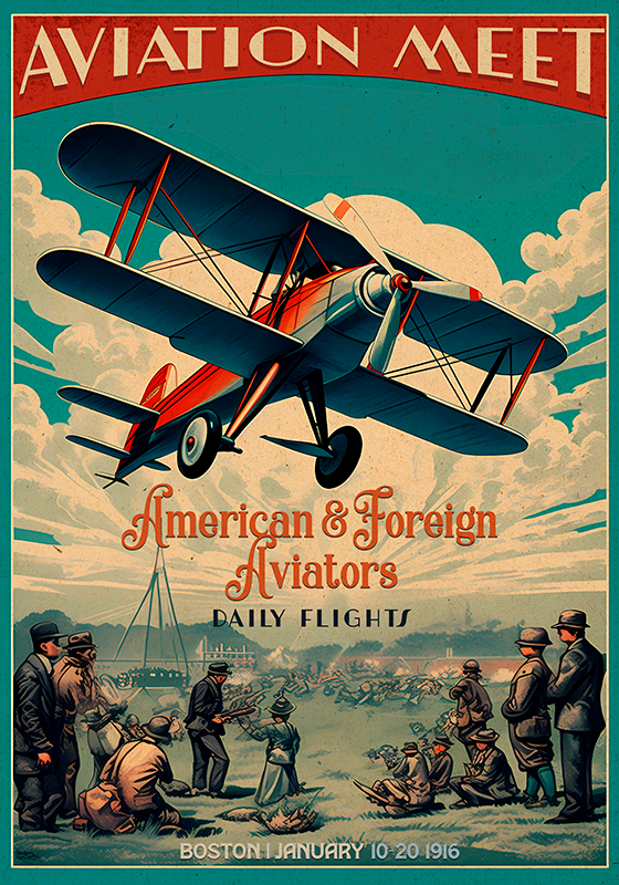 historický plagát "Aviation Meet""Letecké stretnutie" - Tenstickers