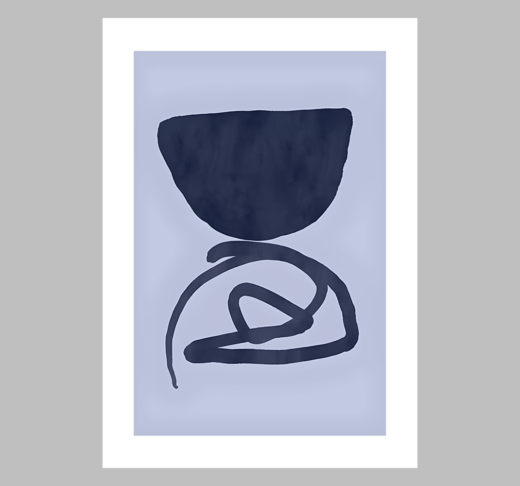 abstraktný poster fialový rám - Tenstickers