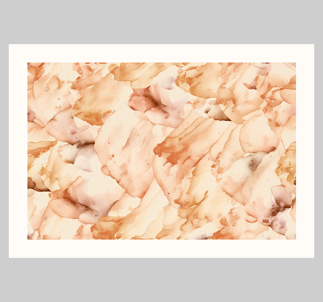 abstraktný poster akvarel s bielym rámom - Tenstickers