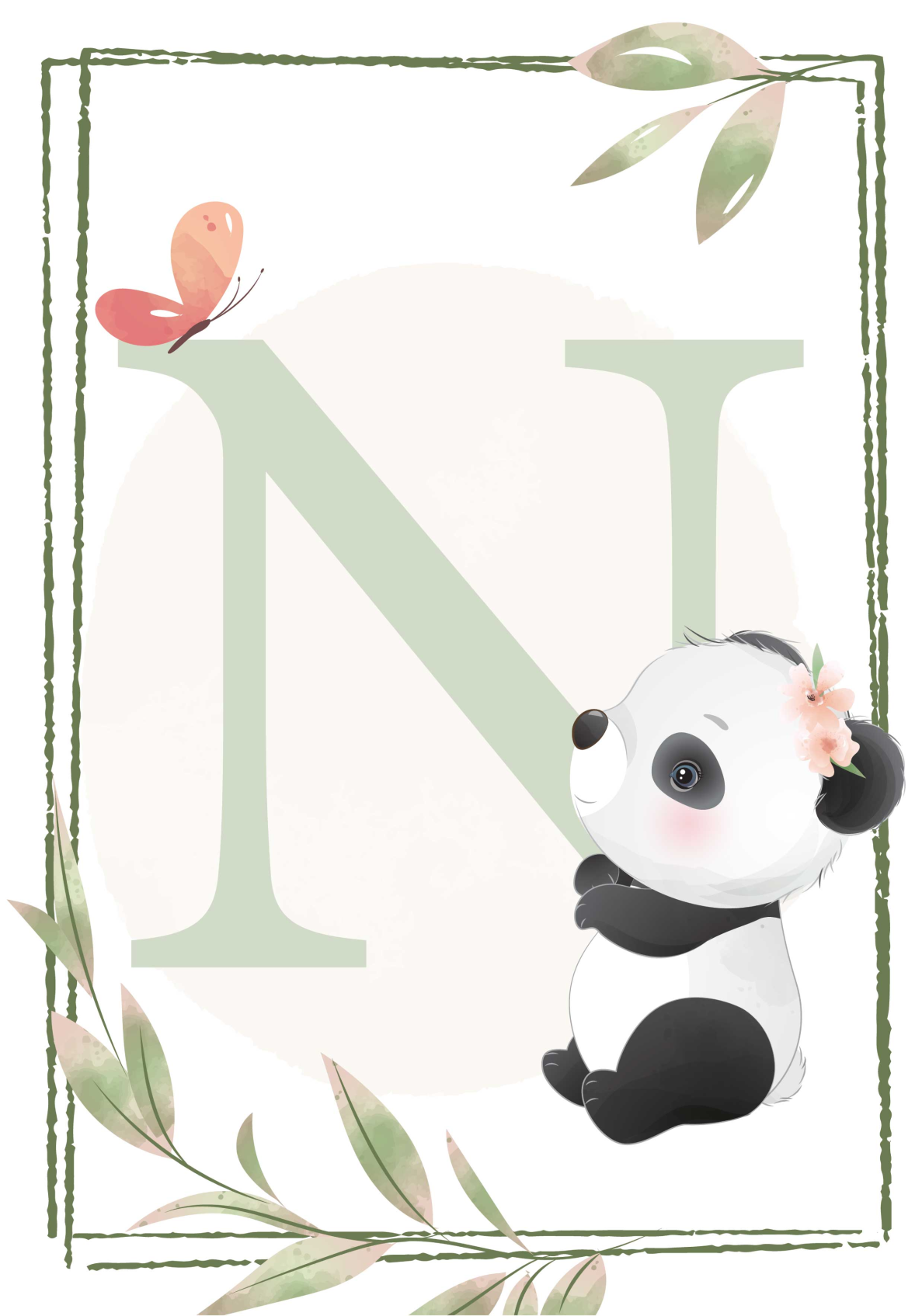 plagát do detskej izby roztomilá panda - Tenstickers