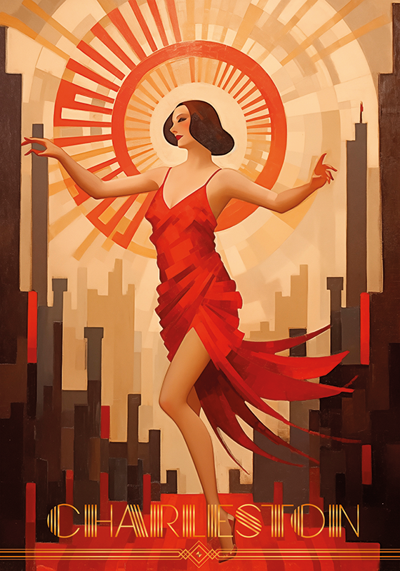 Plagát art deco charleston - Tenstickers