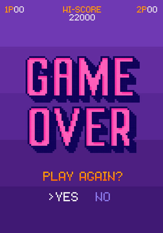 Plagát videohry game over - Tenstickers