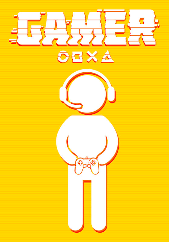 Plagát videohry ikona prehrávača - Tenstickers