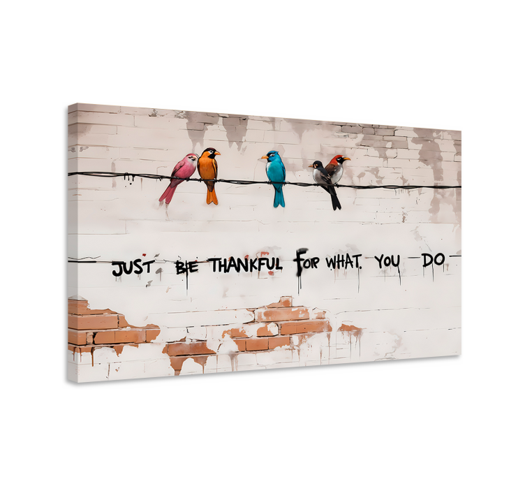 umelecký obraz sediace vtáky - Tenstickers