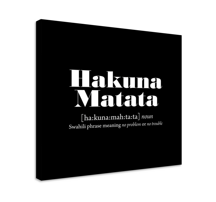 Hakuna matata, čo znamená citát z plátna na stenu - Tenstickers