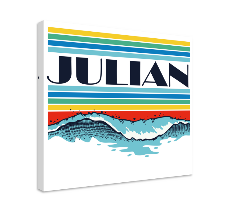 Retro vlny personalizované plátno - Tenstickers