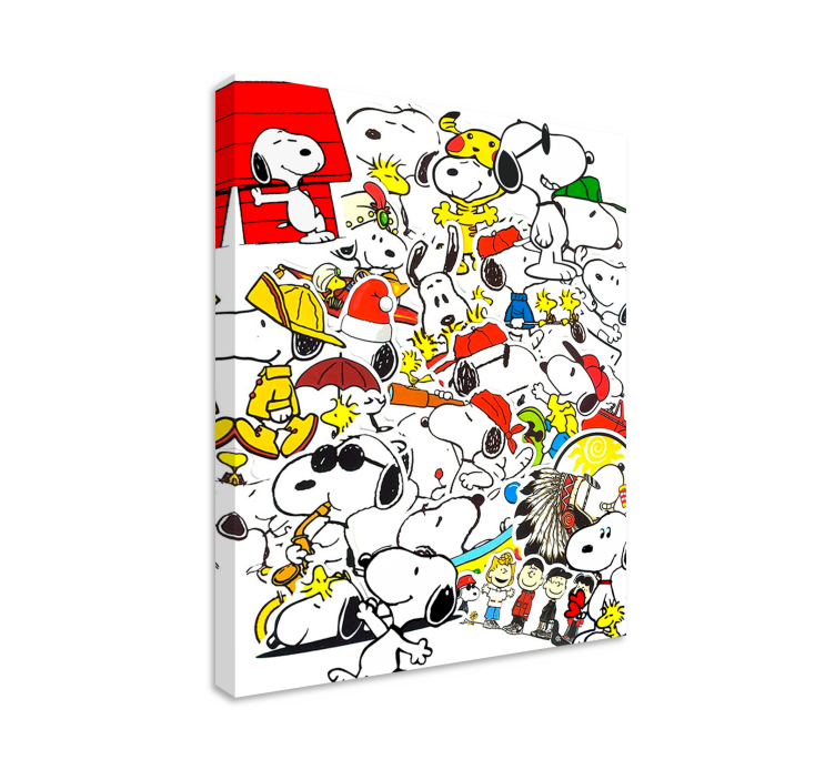 Snoopy znak škôlka plátno - Tenstickers