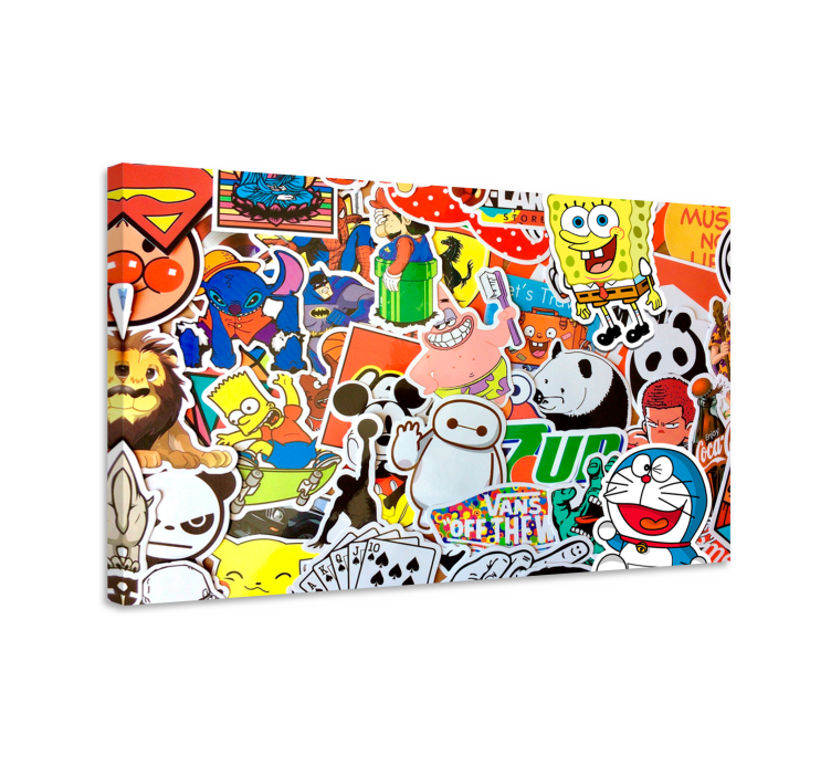 Kreslené postavičky škôlkarske plátno - Tenstickers