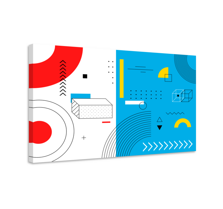 Obraz z geometrických tvarov kompozícia tvarov - Tenstickers