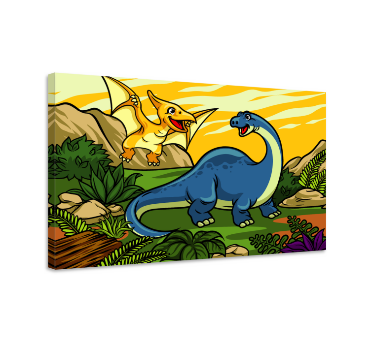 Detský dinosaurus s krajinovým plátnom - Tenstickers