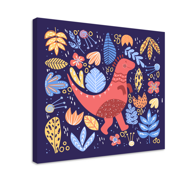 Dinosaurus obraz hravá ilustrácia dinosaura - Tenstickers