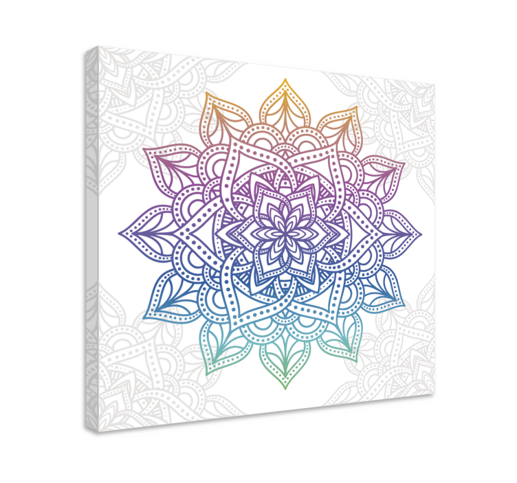Farebný gradient mandala plátno umenie - Tenstickers