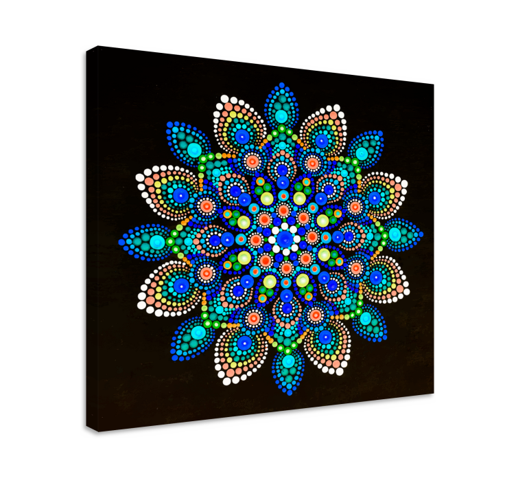 Mandala farebné bodky mandala plátno umenie - Tenstickers